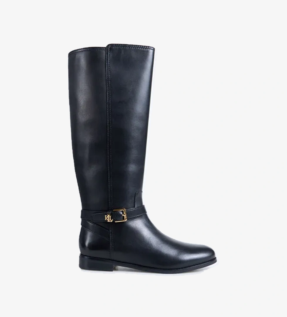 Lauren Ralph Lauren Siyah Kadın Deri Çizme 802967769001 - Görsel 1