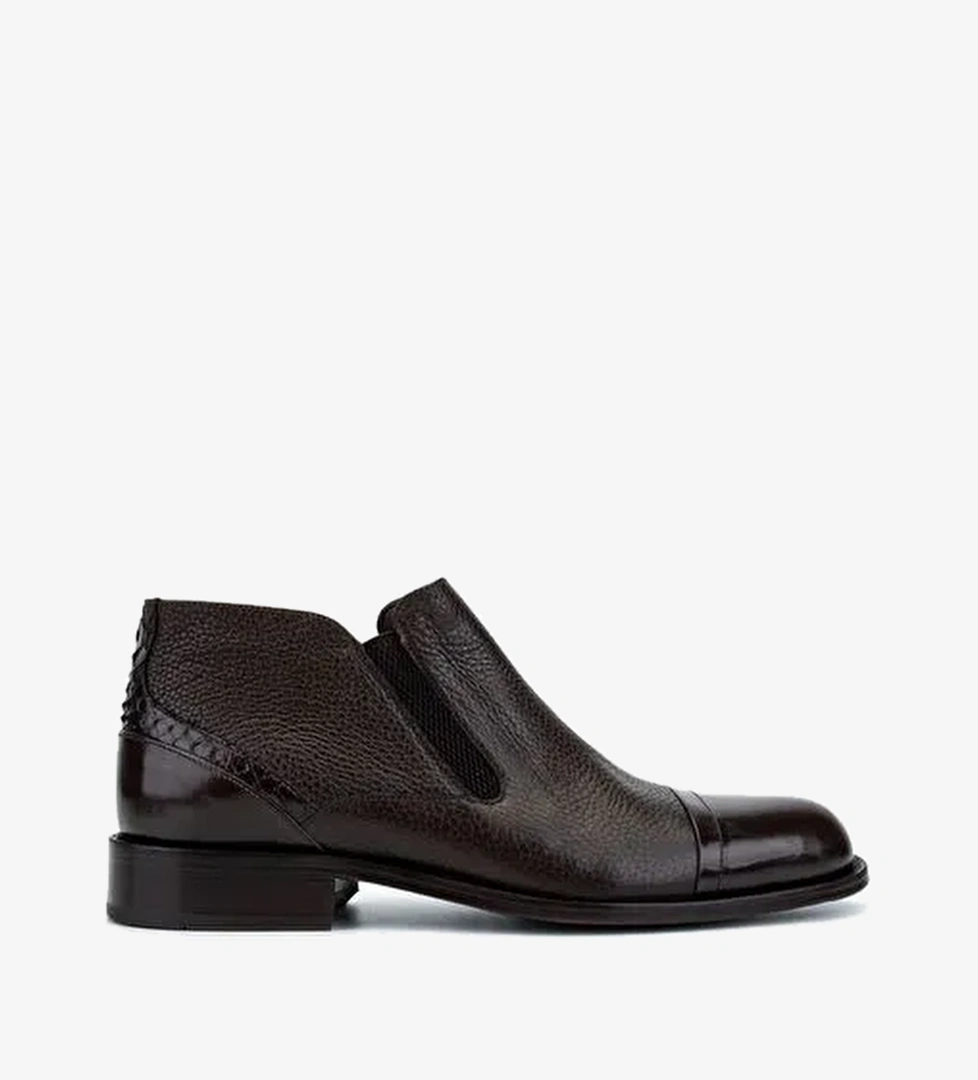 Valmenti Erkek Hakiki Deri Kahverengi Klasik Bot - Görsel 1