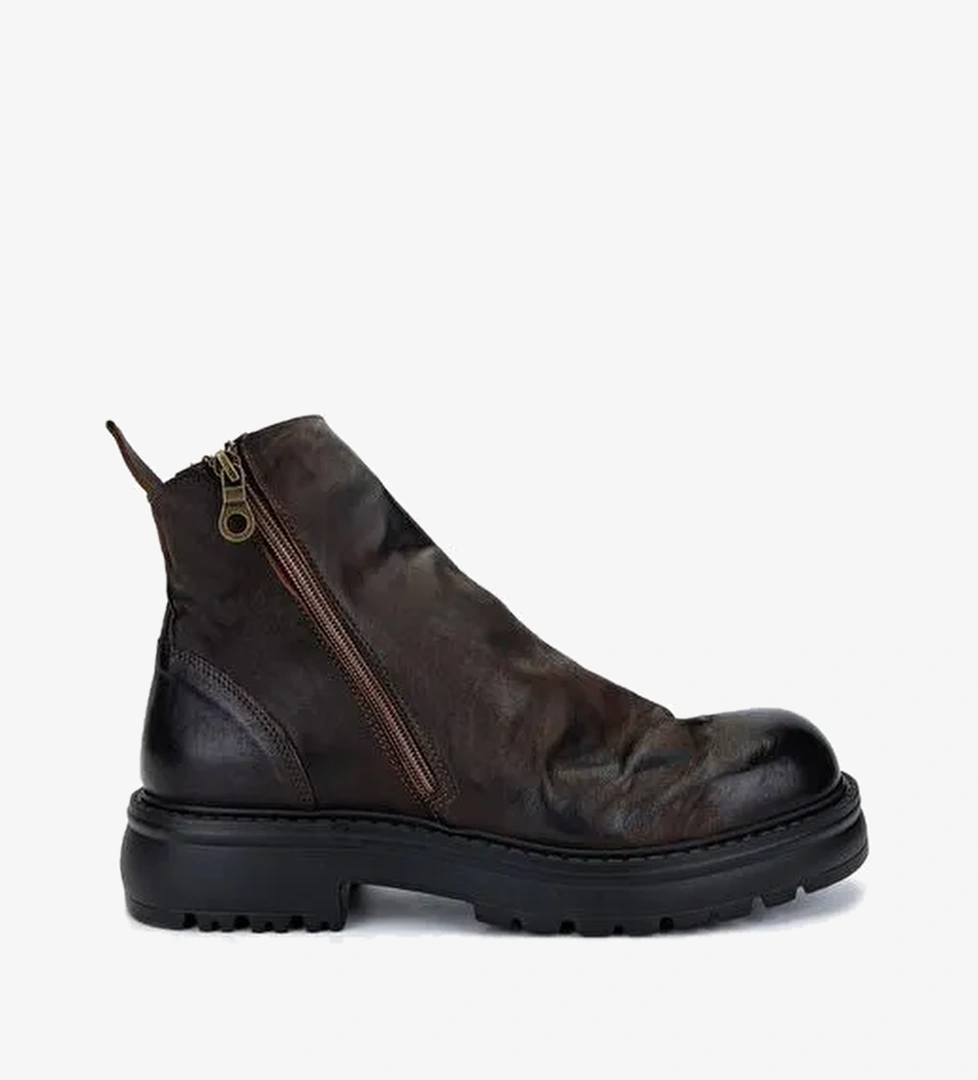 Valmenti Erkek Hakiki Deri Kahverengi Casual Bot - Görsel 1