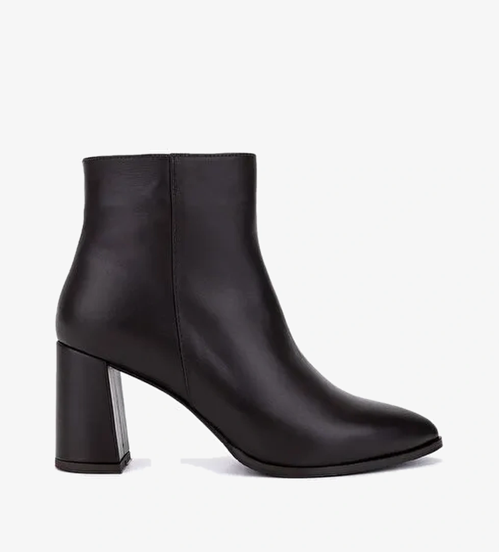 Valmenti Kadın Hakiki Deri Kahverengi Topuklu Bot - Görsel 1