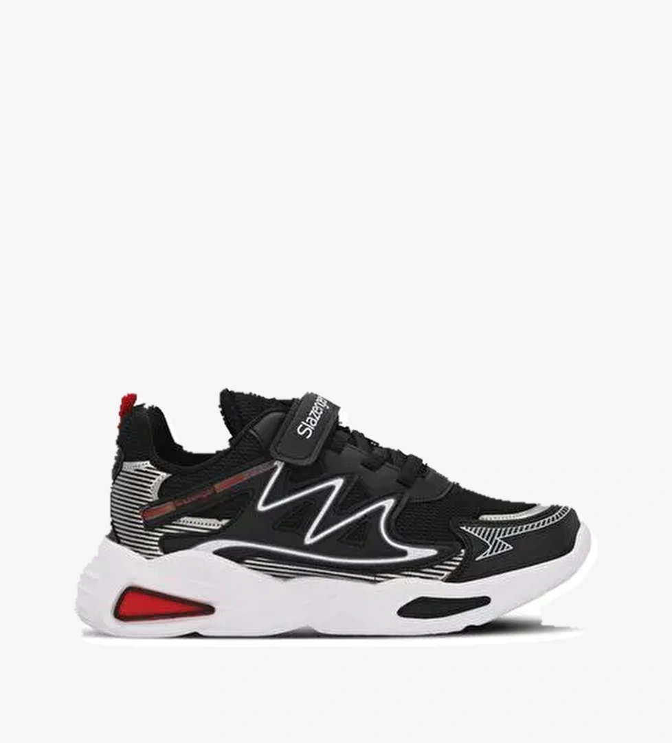Slazenger KYRIE Erkek Çocuk Sneaker Ayakkabı Siyah / Kırmızı - Görsel 1