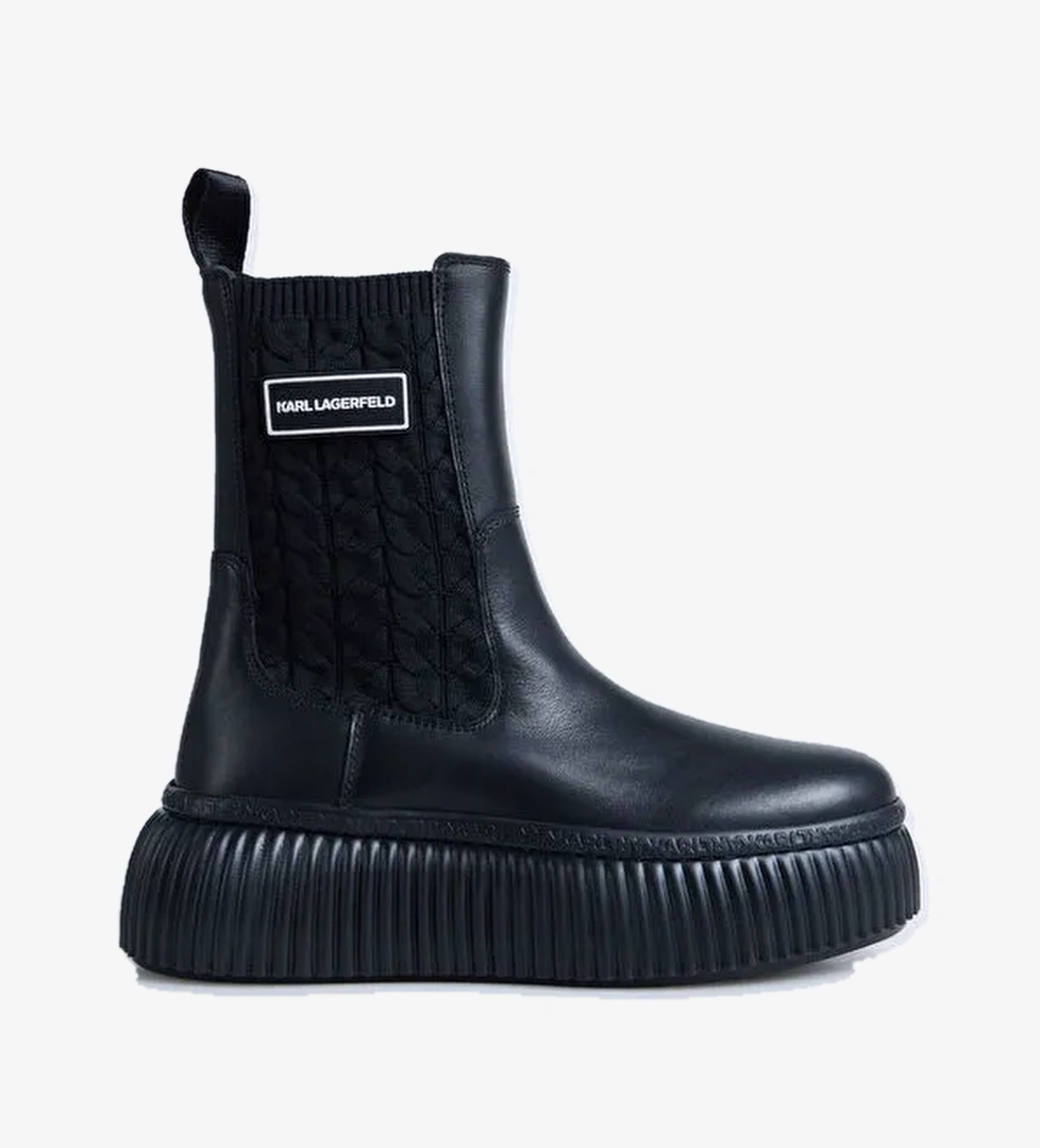 KARL LAGERFELD Siyah Kadın Deri Bot KL4236540X - Görsel 1