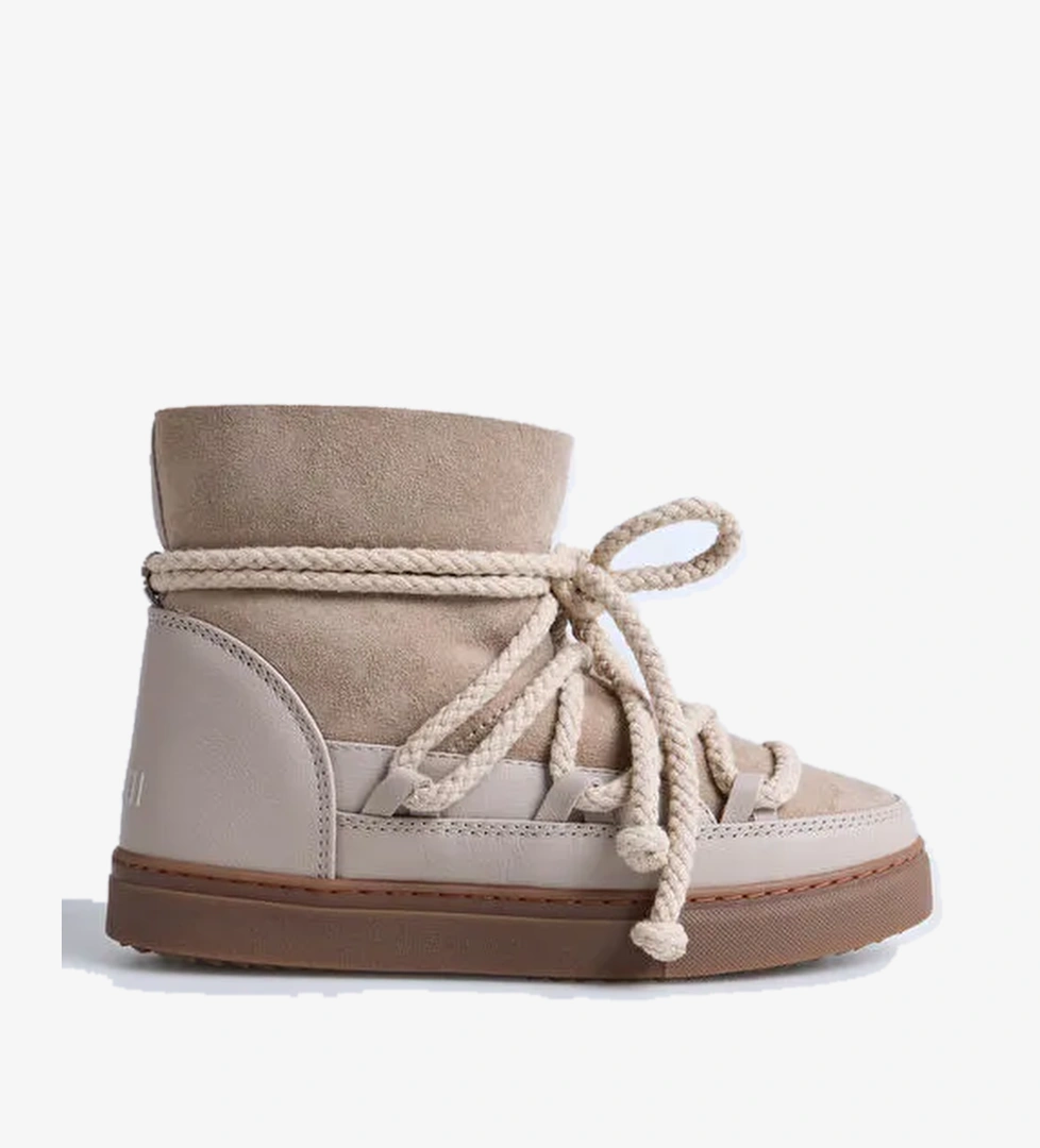 İnuikii Bej Kadın Deri Kar Botu CLASSIC - Görsel 1