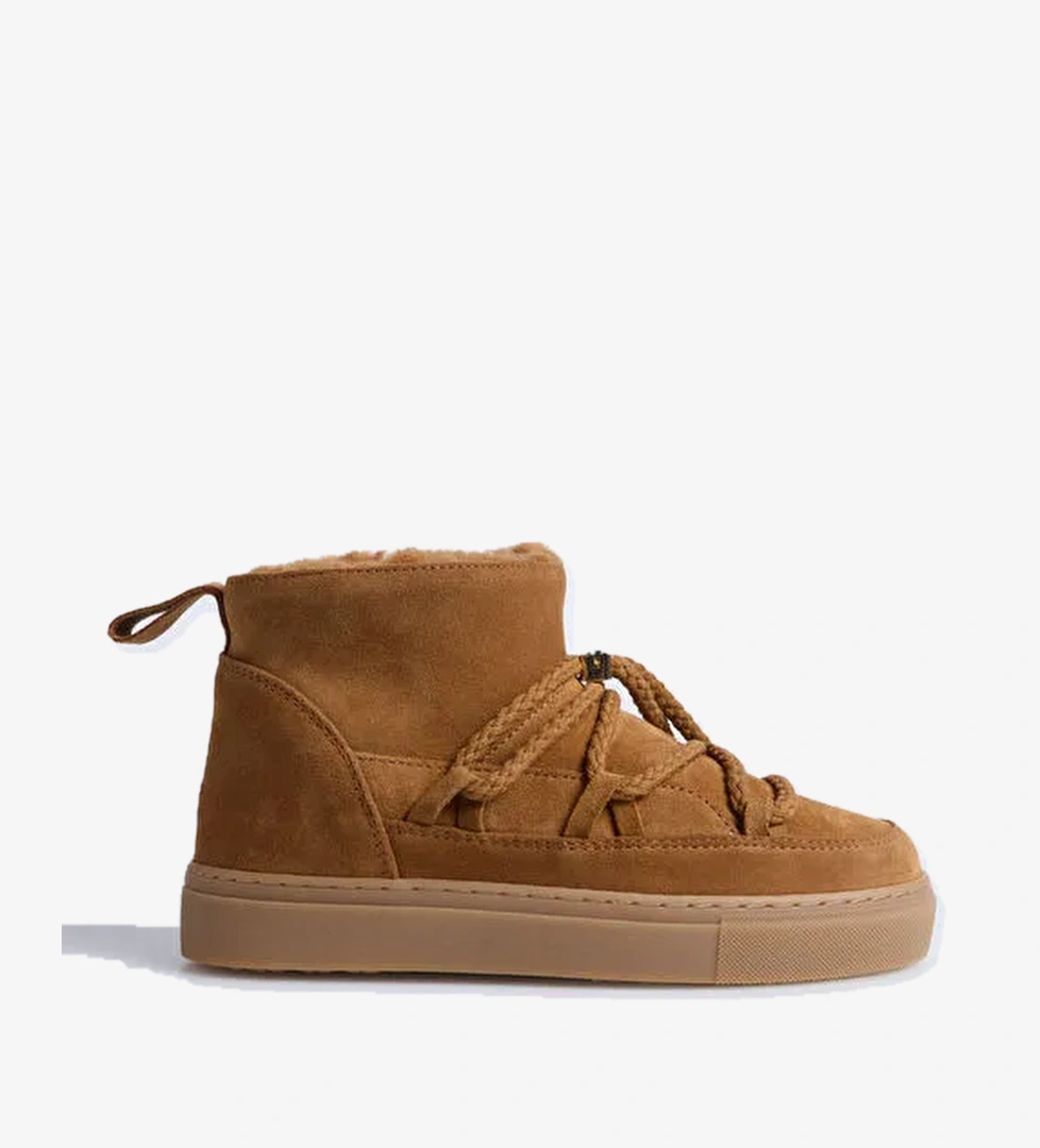 İnuikii Kahverengi Kadın Deri Kar Botu CLASSIC LOW - Görsel 1