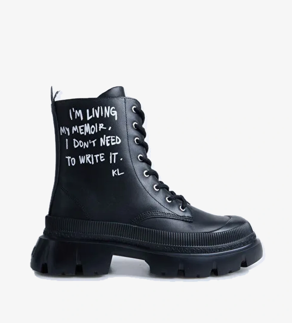 KARL LAGERFELD Siyah Kadın Deri Bot KL43553000 - Görsel 1