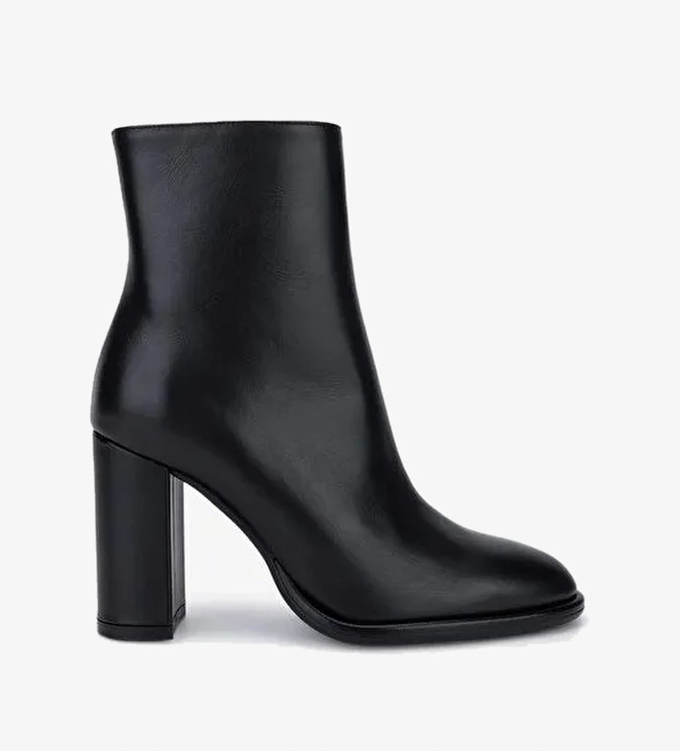 Valmenti Kadın Hakiki Deri Siyah Topuklu Bot - Görsel 1