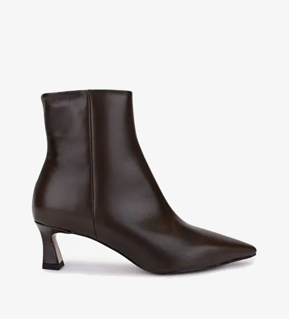 Valmenti Kadın Hakiki Deri Kahverengi Topuklu Bot - Görsel 1