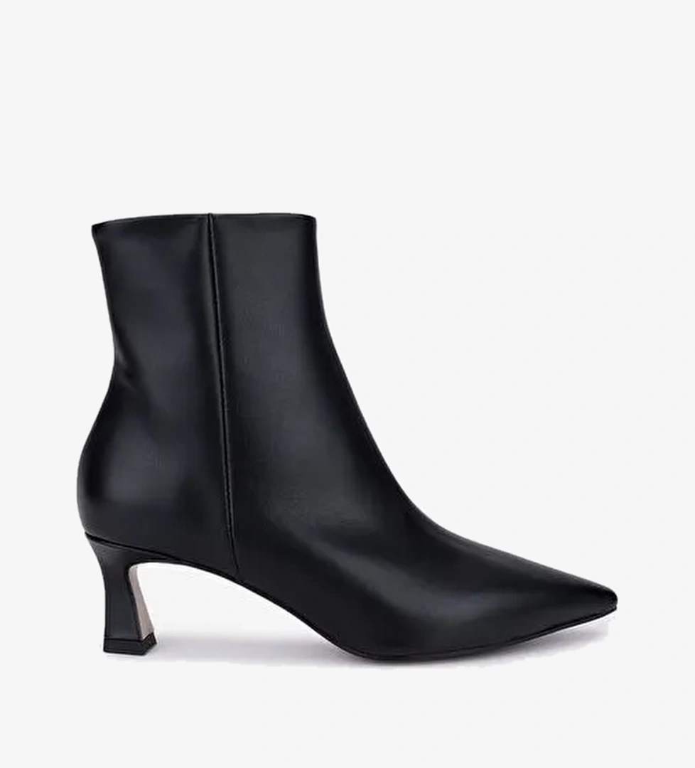 Valmenti Kadın Hakiki Deri Siyah Topuklu Bot - Görsel 1