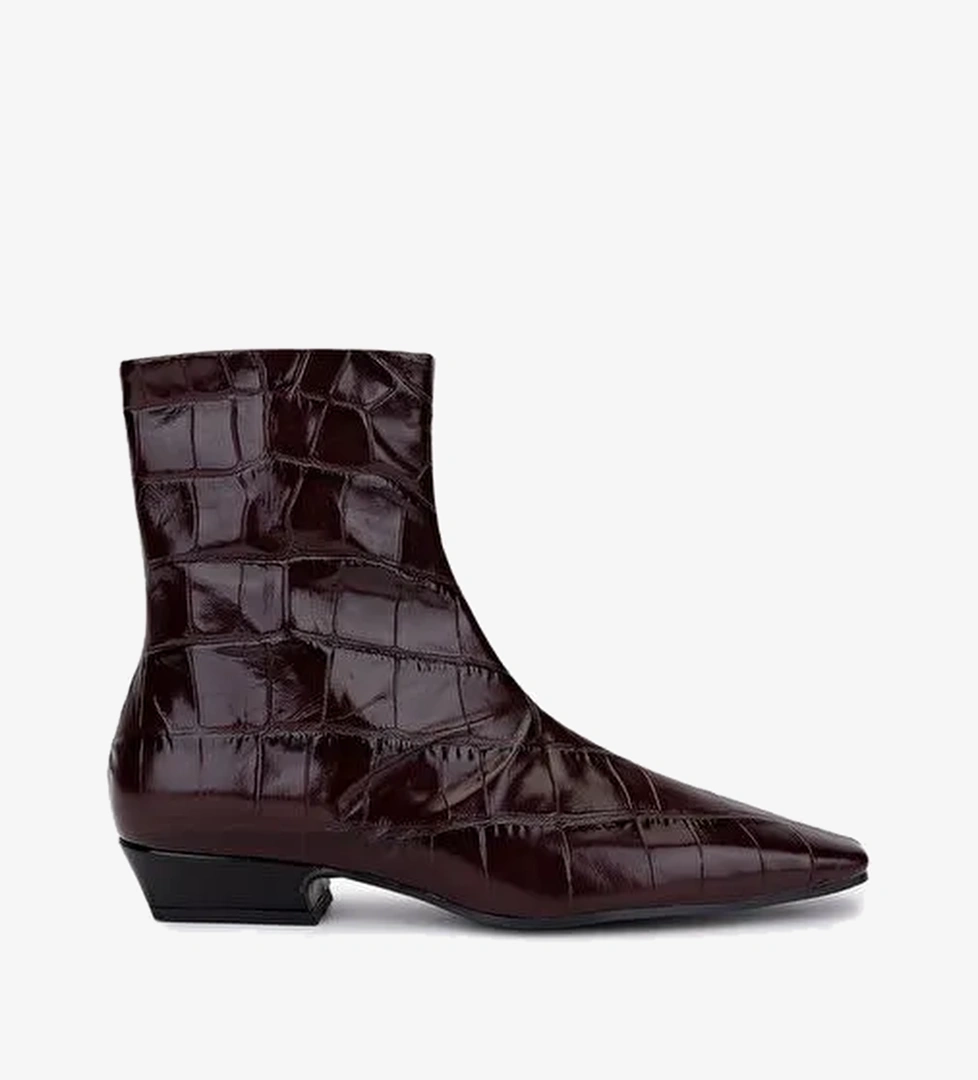 Valmenti Valmenti Kadın Hakiki Deri Bordo Topuklu Bot | Boyner Bordo - 1. görsel