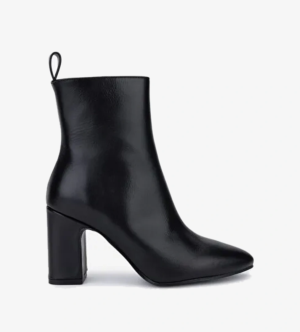 Valmenti Kadın Hakiki Deri Siyah Topuklu Bot - Görsel 1