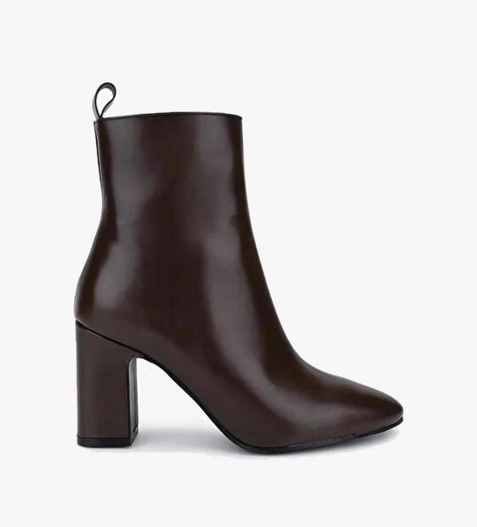 Valmenti Kadın Hakiki Deri Kahverengi Topuklu Bot - Görsel 1