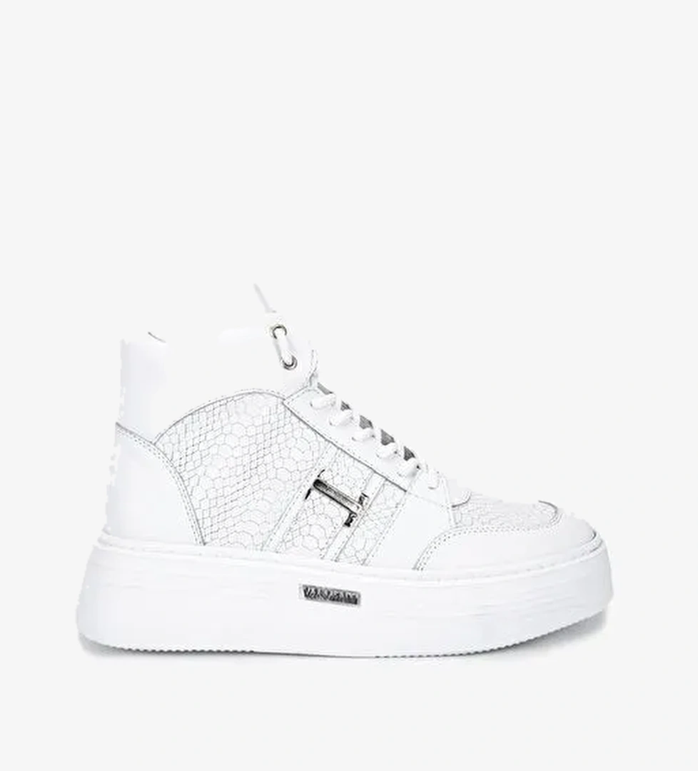 Valmenti Erkek Hakiki Deri Beyaz Casual Bot - Görsel 1