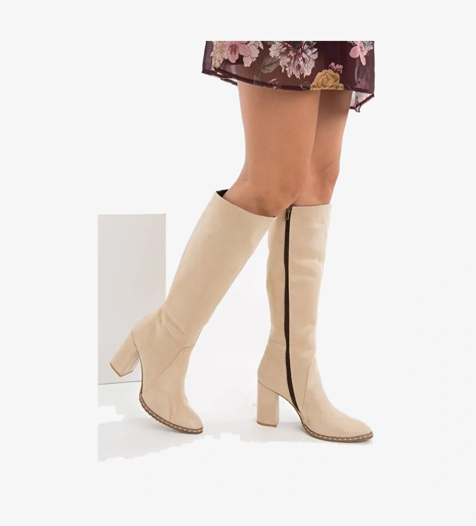 Bej Kadın Çizme C654088502 - Görsel 1