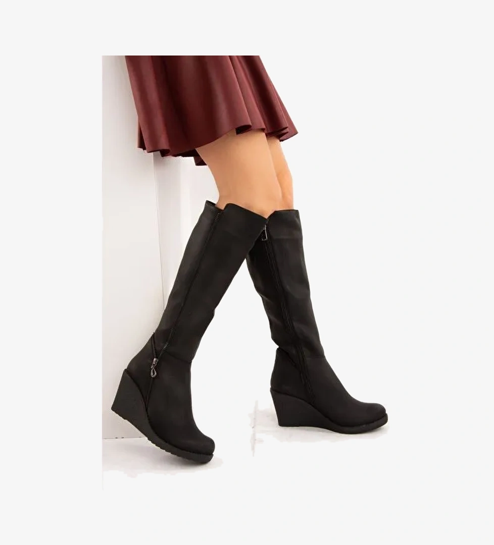 Siyah Kadın Çizme E674220209 - Görsel 1