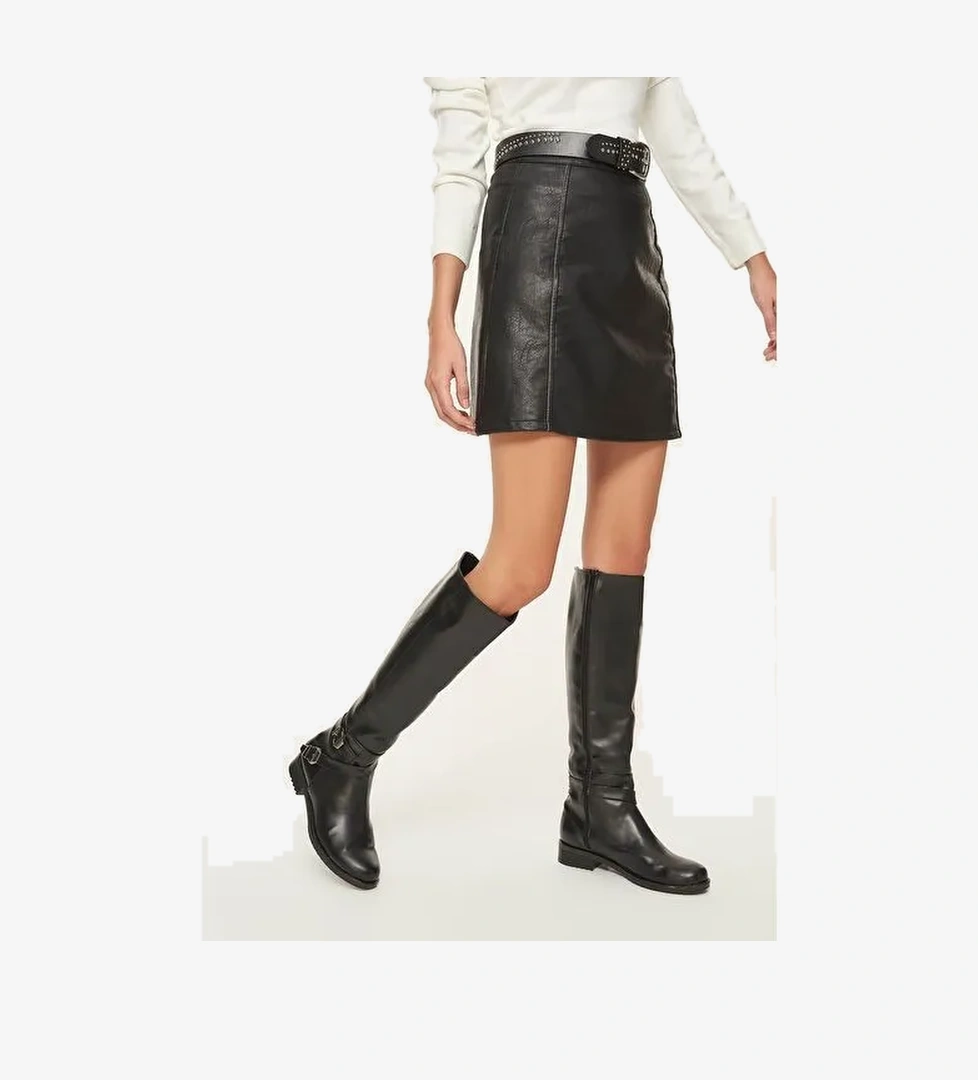 Siyah Kadın Çizme E726203409 - Görsel 1