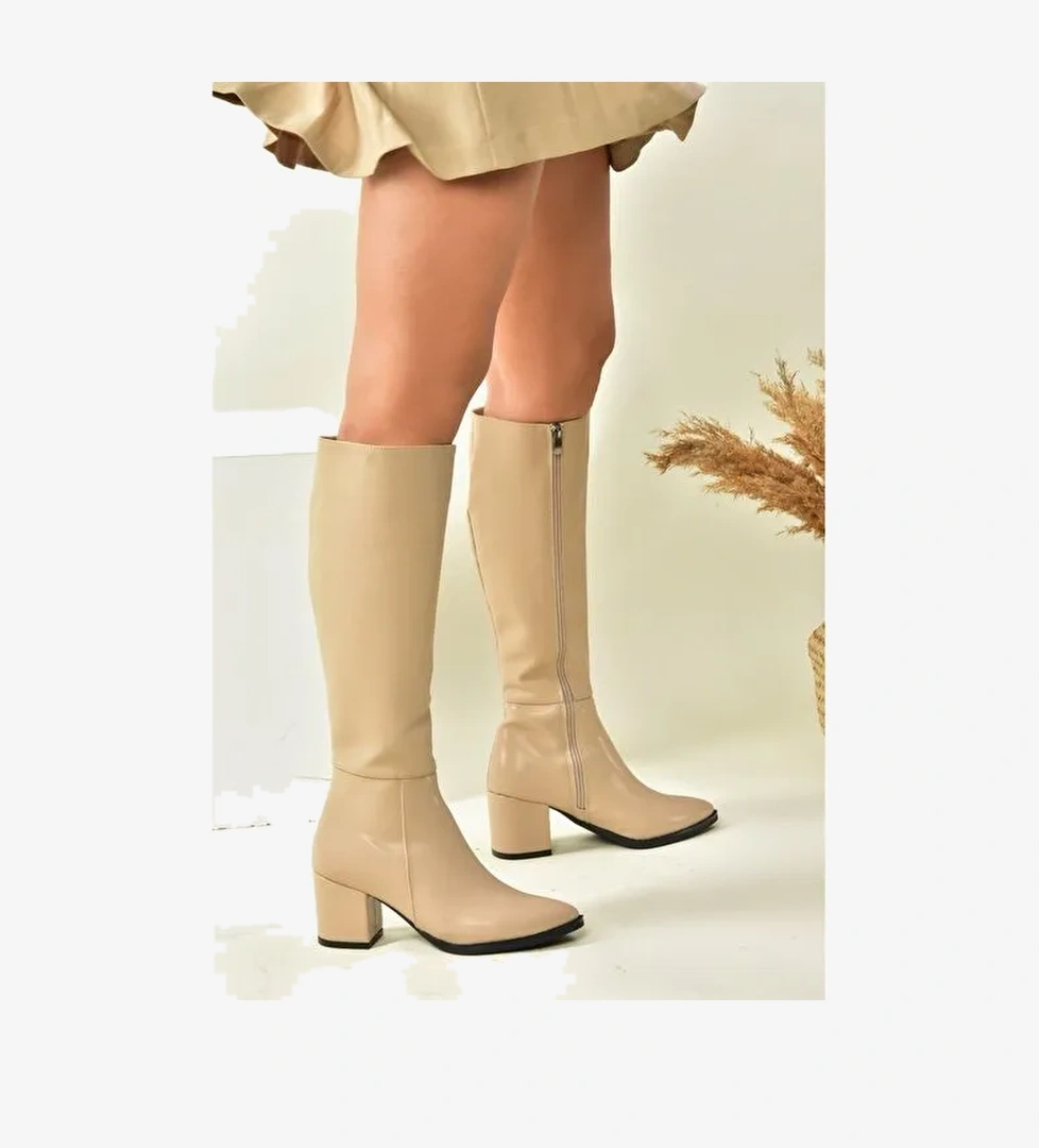 Ten Kalın Tabanlı Kadın Çizme L251081609 - Görsel 1