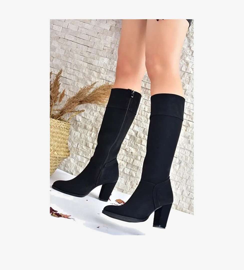 Siyah Kalın Topuklu Günlük Kadın Çizme L674291209 - Görsel 1