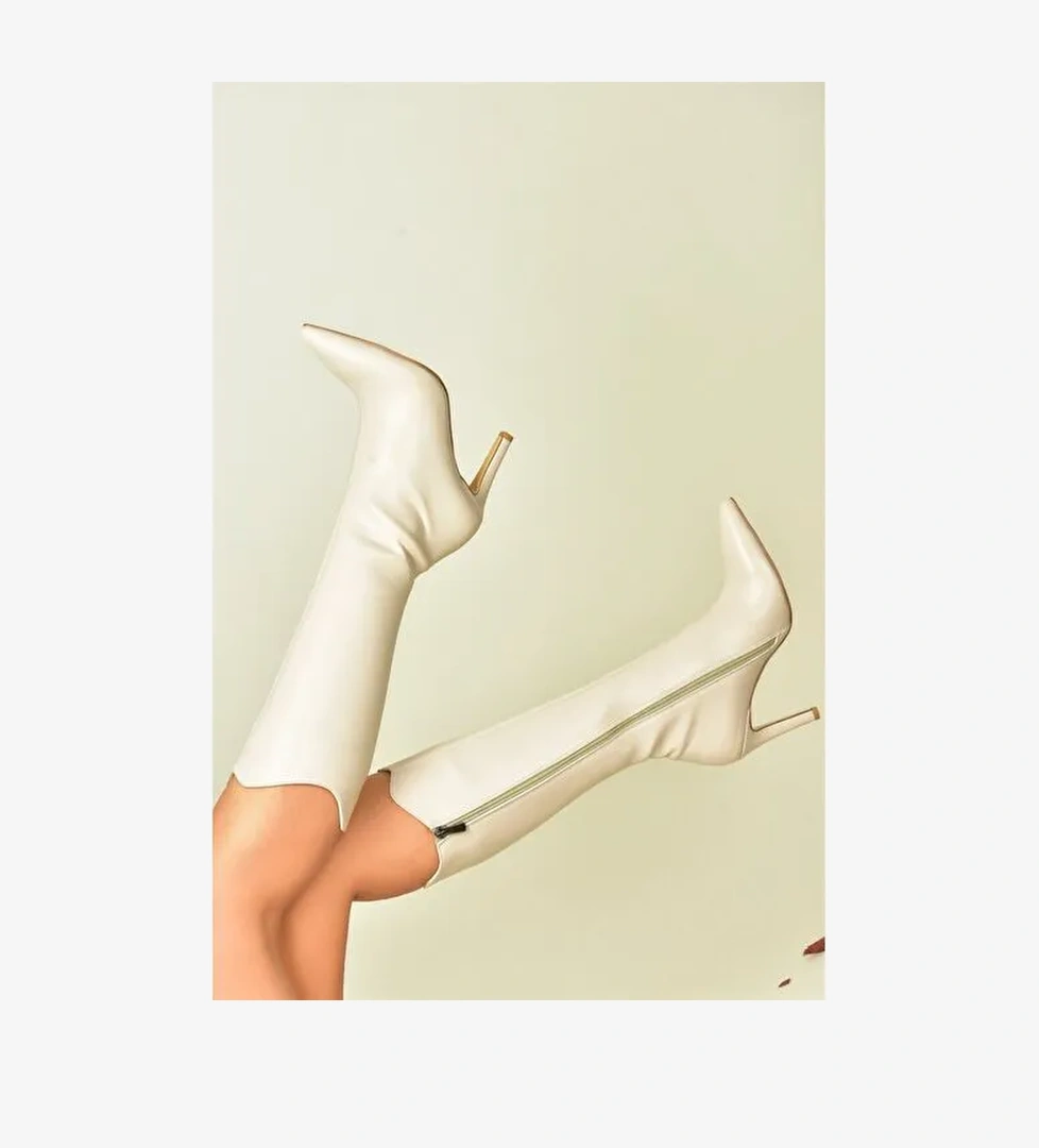 Ten İnce Yüksek Topuklu Kadın Çizme N820120009 - Görsel 1