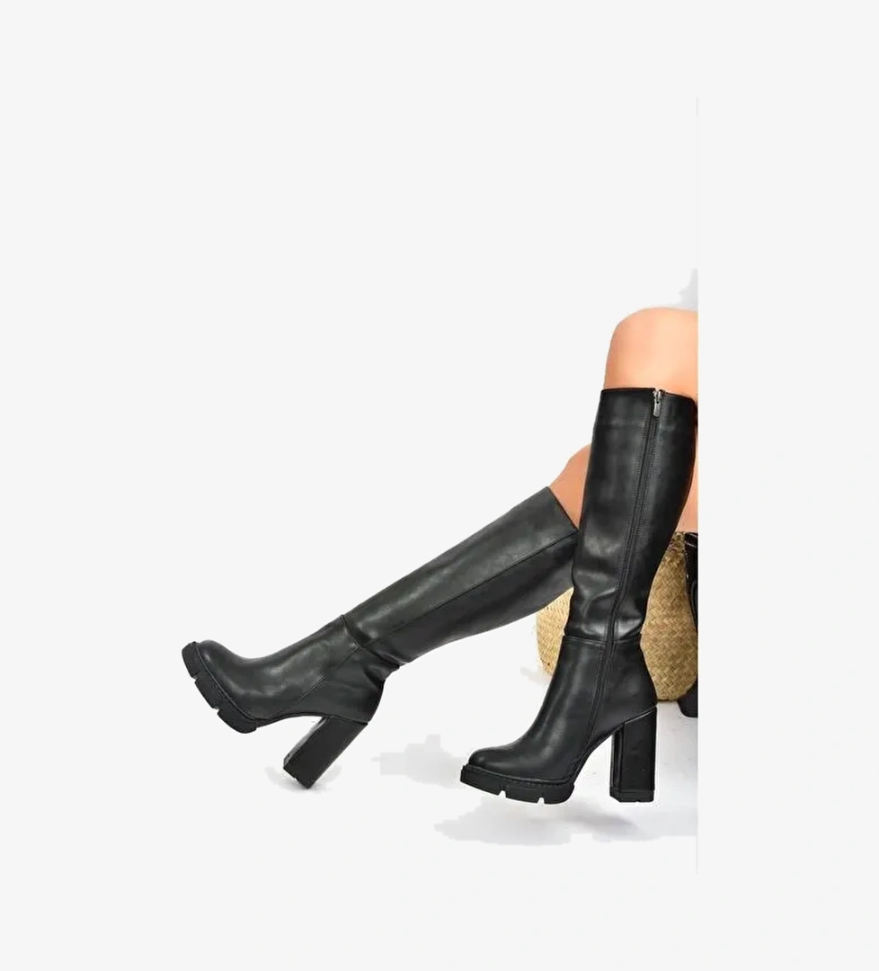 Siyah Yüksek Topuklu Kadın Çizme L282770109 - Görsel 1