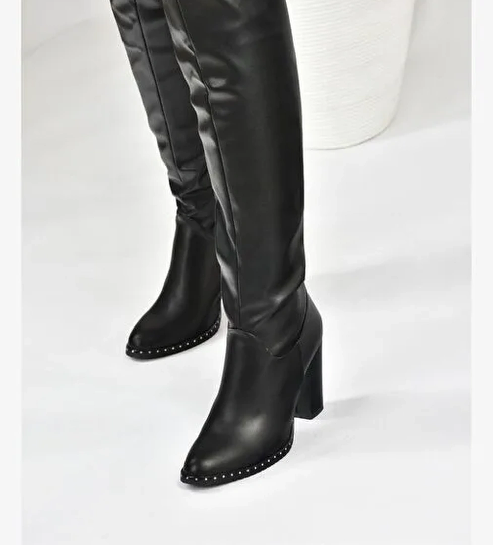 Siyah Yüksek Topuklu Kadın Çizme L654618009 - Görsel 1