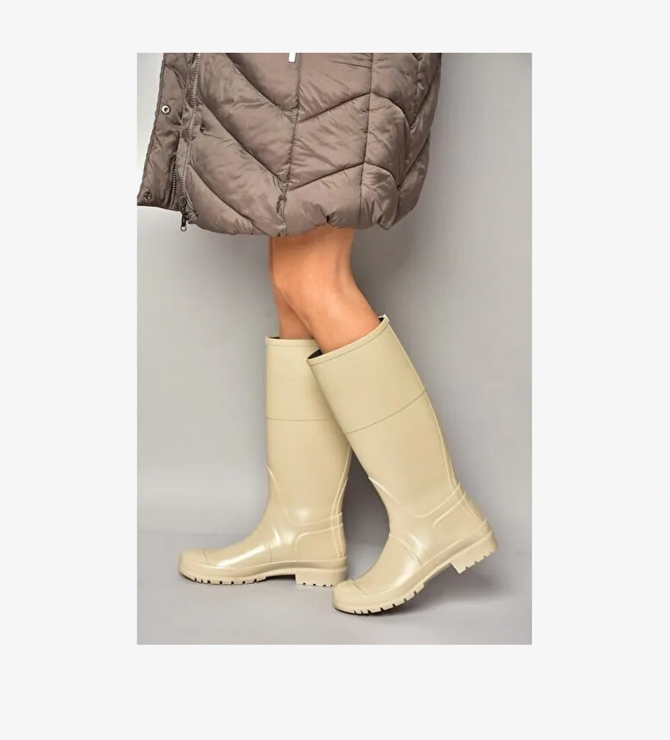 T858704009 Bej Yağmur Çizmesi - Görsel 1