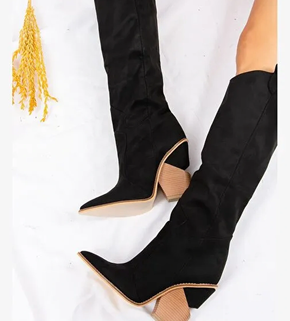 Siyah Kadın Çizme J372537202 - Görsel 1