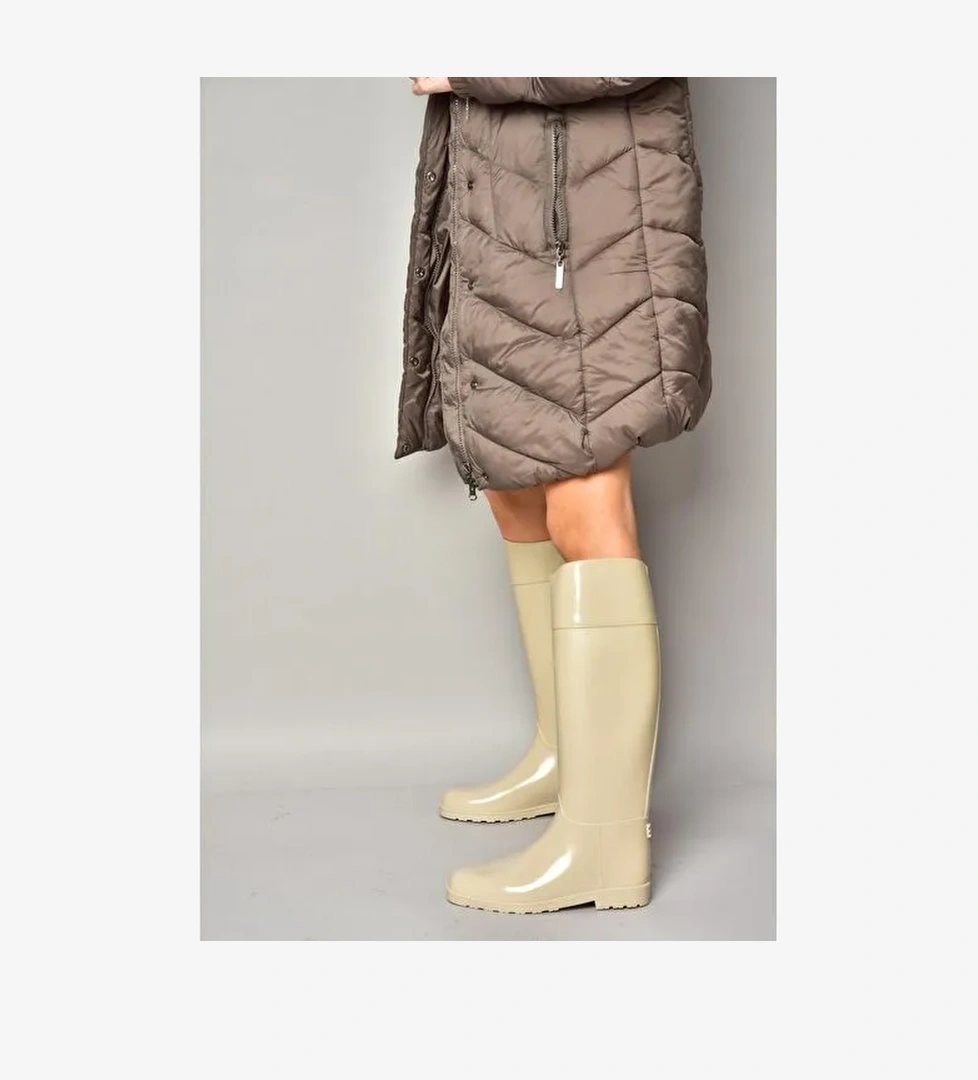 T858712109 Bej Yağmur Çizmesi - Görsel 1