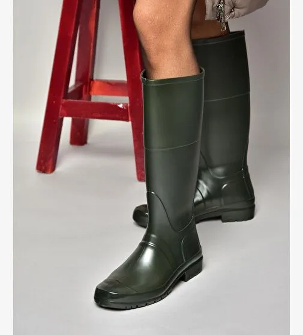 T858704009 Haki Yağmur Çizmesi - Görsel 1