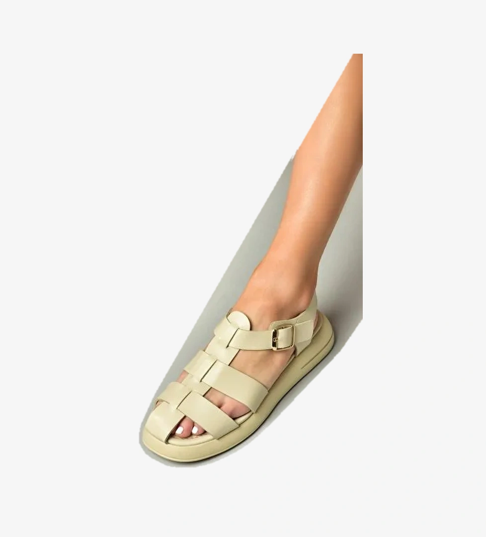 S518106009 Bej Kadın Sandalet - Görsel 1