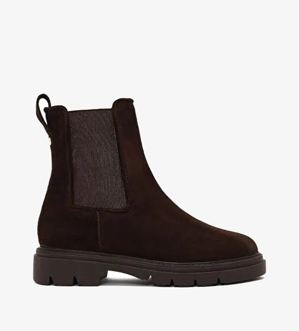 Kadın Kahverengi Süet Deri Chelsea Bot 25WFD162810 - Görsel 1