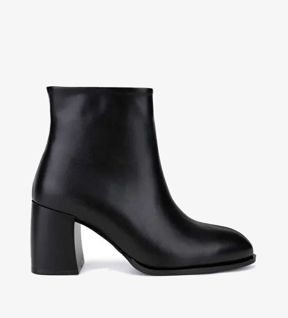 Tamer Tanca Kadın Suni Deri Siyah Topuklu Bot - Görsel 1