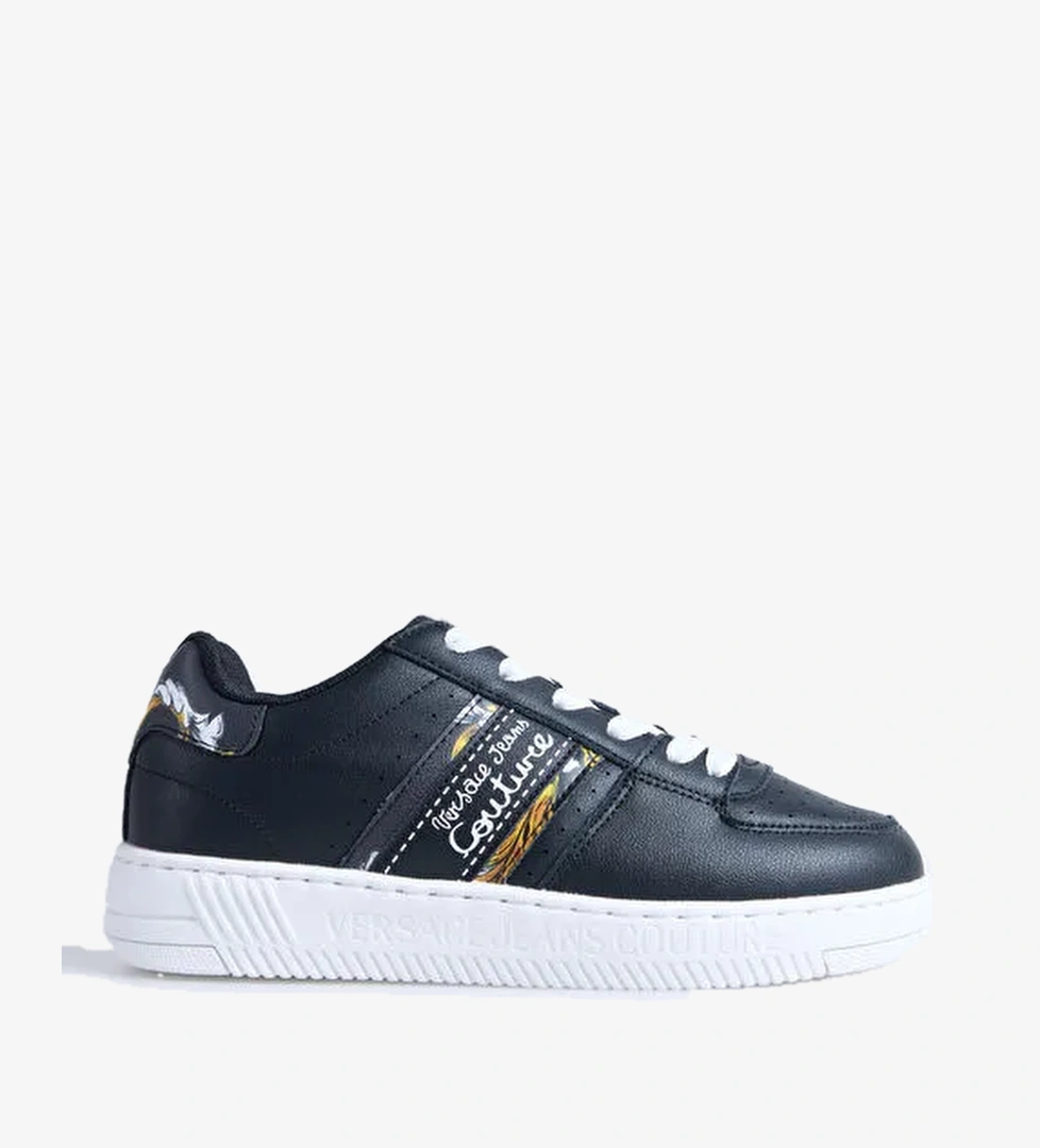 Versace Jeans Couture Siyah Kadın Deri Sneaker 78VA3SJ7 - Görsel 1