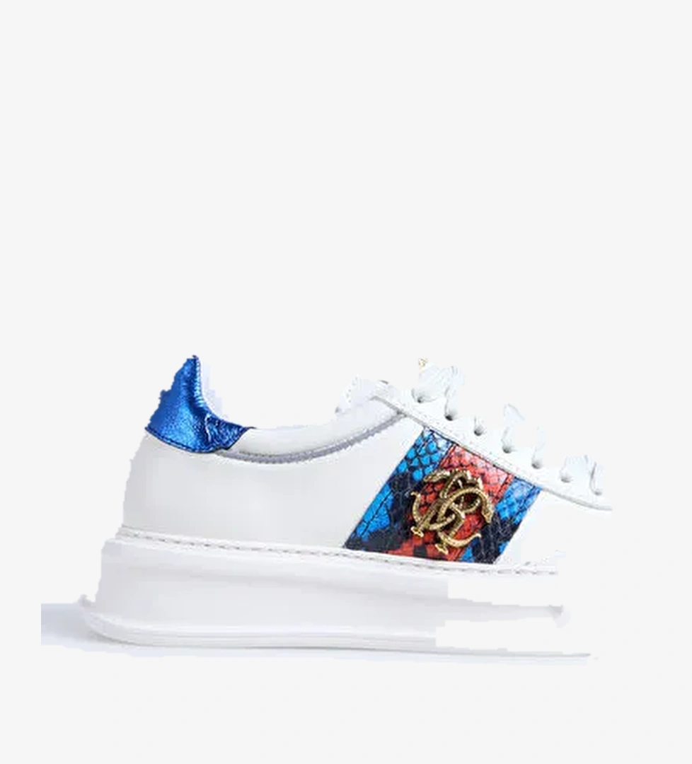 Roberto Cavalli Beyaz Kadın Deri Sneaker 27608 - Görsel 1