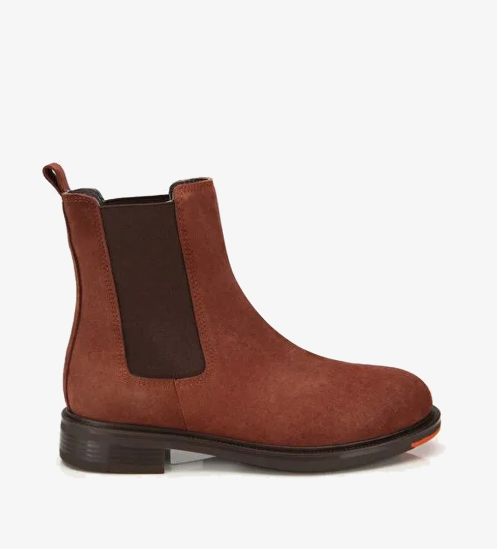 Kadın Süet Deri Taba Lastik Detaylı Düz Bot 01BOH313030A440 - Görsel 1