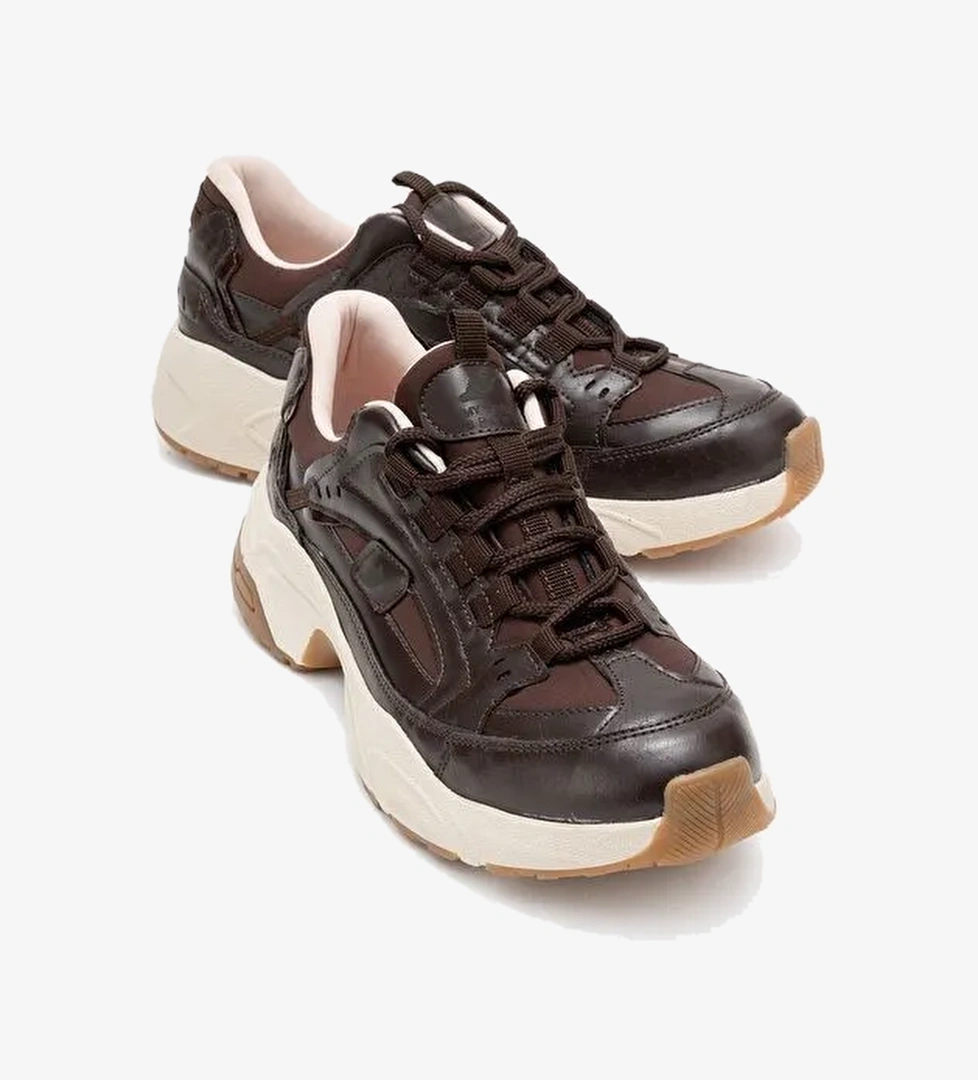 LETTY Kahverengi Baskı Scuba Kadın Spor Ayakkabı - Görsel 1