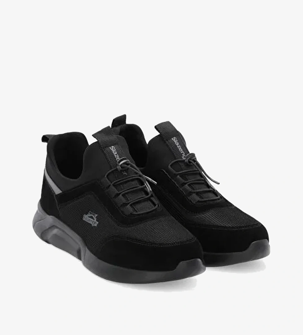 Slazenger OBINA Erkek Siyah / Siyah Günlük Spor Ayakkabısı - Görsel 1