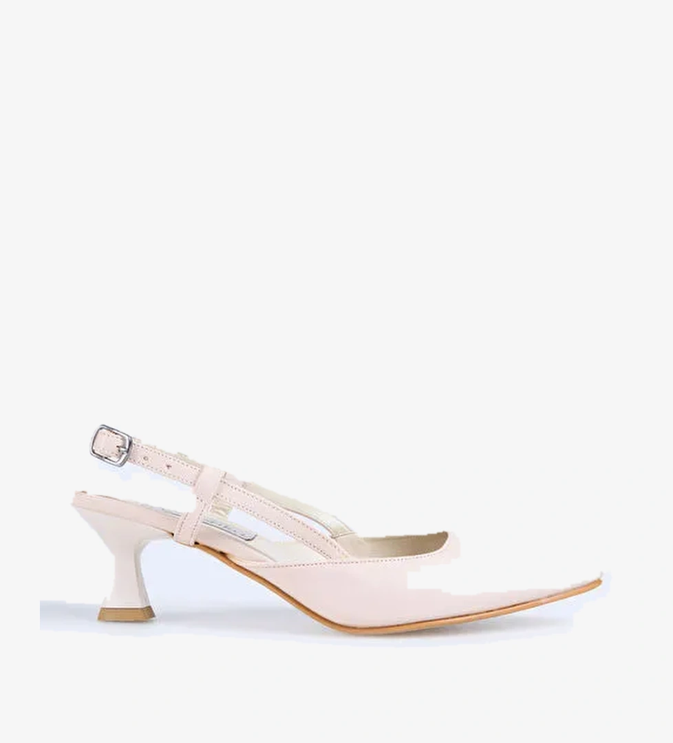 F By Fabrika Bej Kadın Topuklu Ayakkabı ENN - Görsel 1