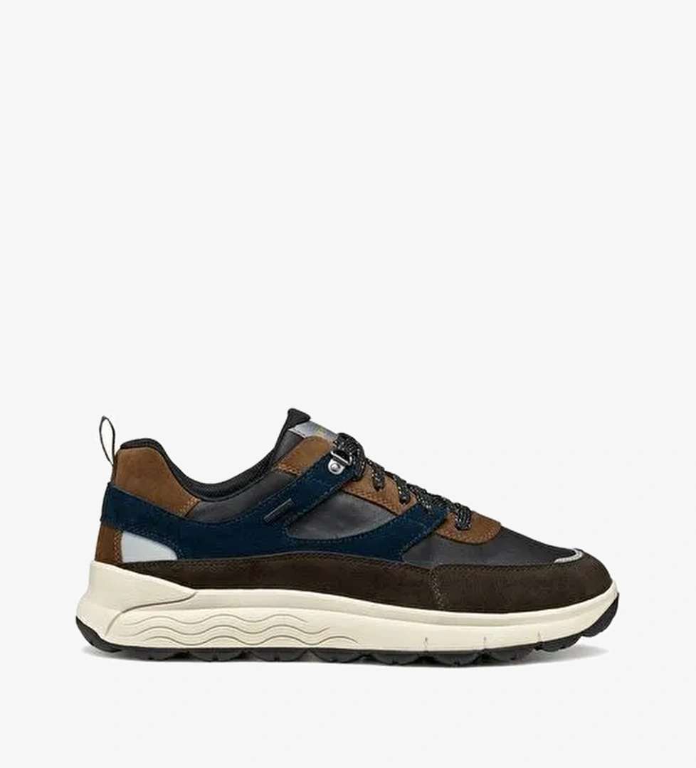 Geox Erkek Kahverengi U Spherıca 4X4 B Abx C - Suede Bağcıklı Kalın Tabanlı Kumaş Sneaker U56FDC022C - Görsel 1