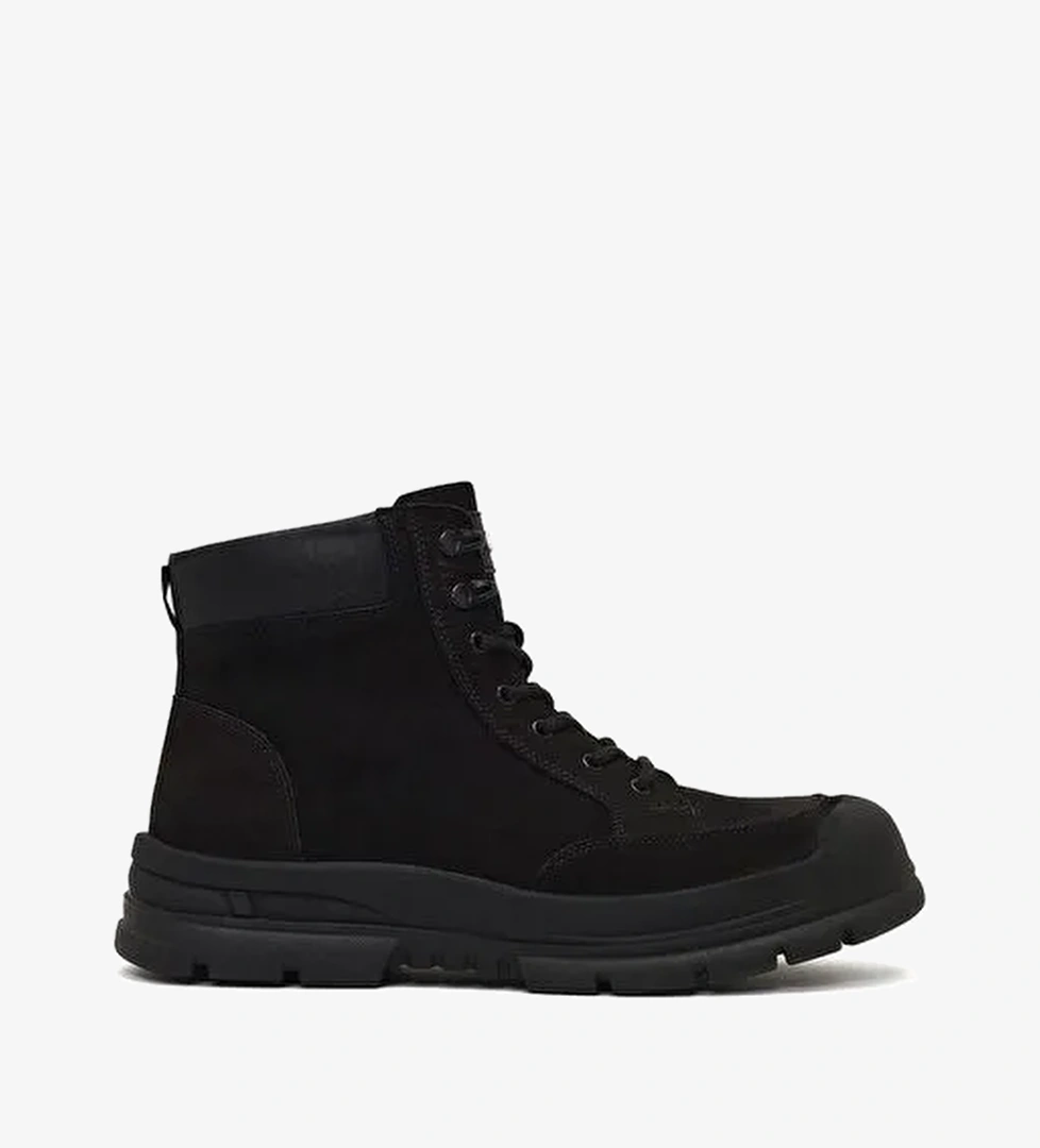 Erkek Siyah Bağcıklı Fermuarlı Nubuk Deri Casual Bot 25WFD6426V3 - Görsel 1