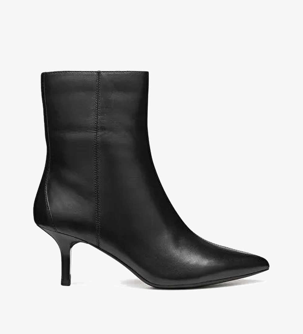 Geox Kadın Siyah D Kleopy B - Nappa Sheep Lea Fermuarlı İnce Topuklu Deri Bot D56YBB000TUC9999 - Görsel 1