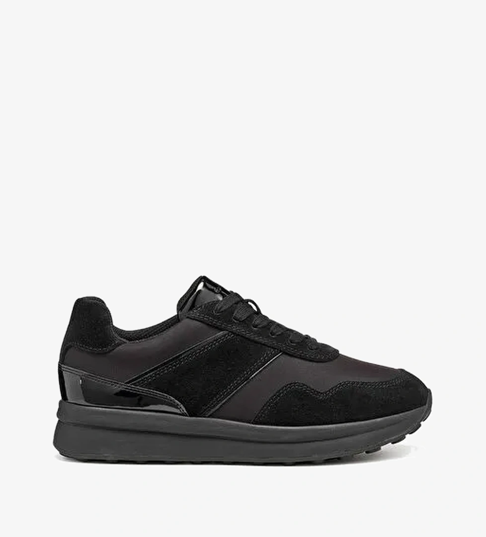 Geox Kadın Siyah D Runntıx A - Nylon+Suede Bağcıklı Kalın Tabanlı Kumaş Sneaker D46RRA0FU22C9999 - Görsel 1