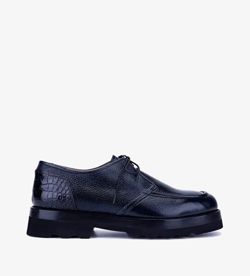 Tamer Tanca Erkek Hakiki Deri Lacivert Casual Ayakkabı - Görsel 1