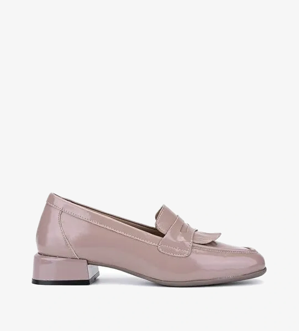 Tamer Tanca Kadın Hakiki Deri Vizon Rugan Loafer Ayakkabı - Görsel 1