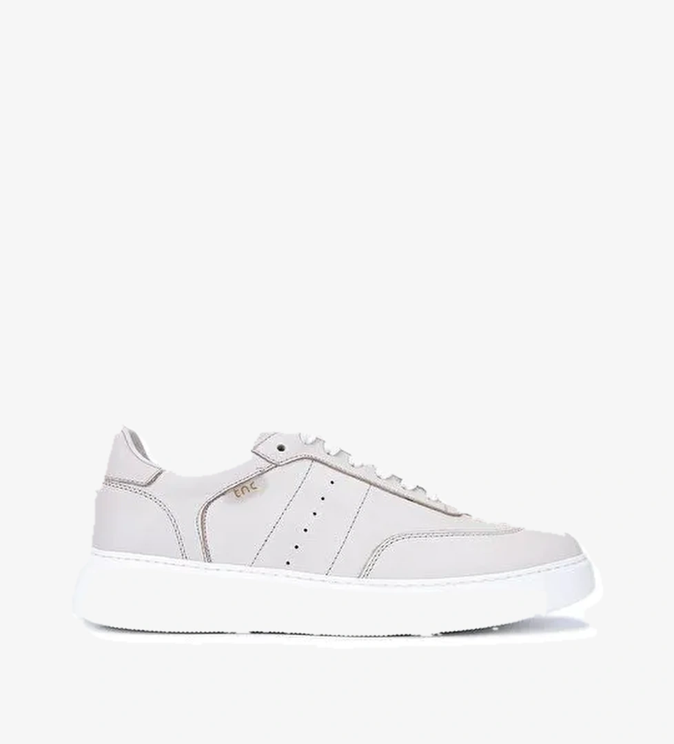 Tamer Tanca Erkek Hakiki Deri Bej Sneakers & Spor Ayakkabı - Görsel 1