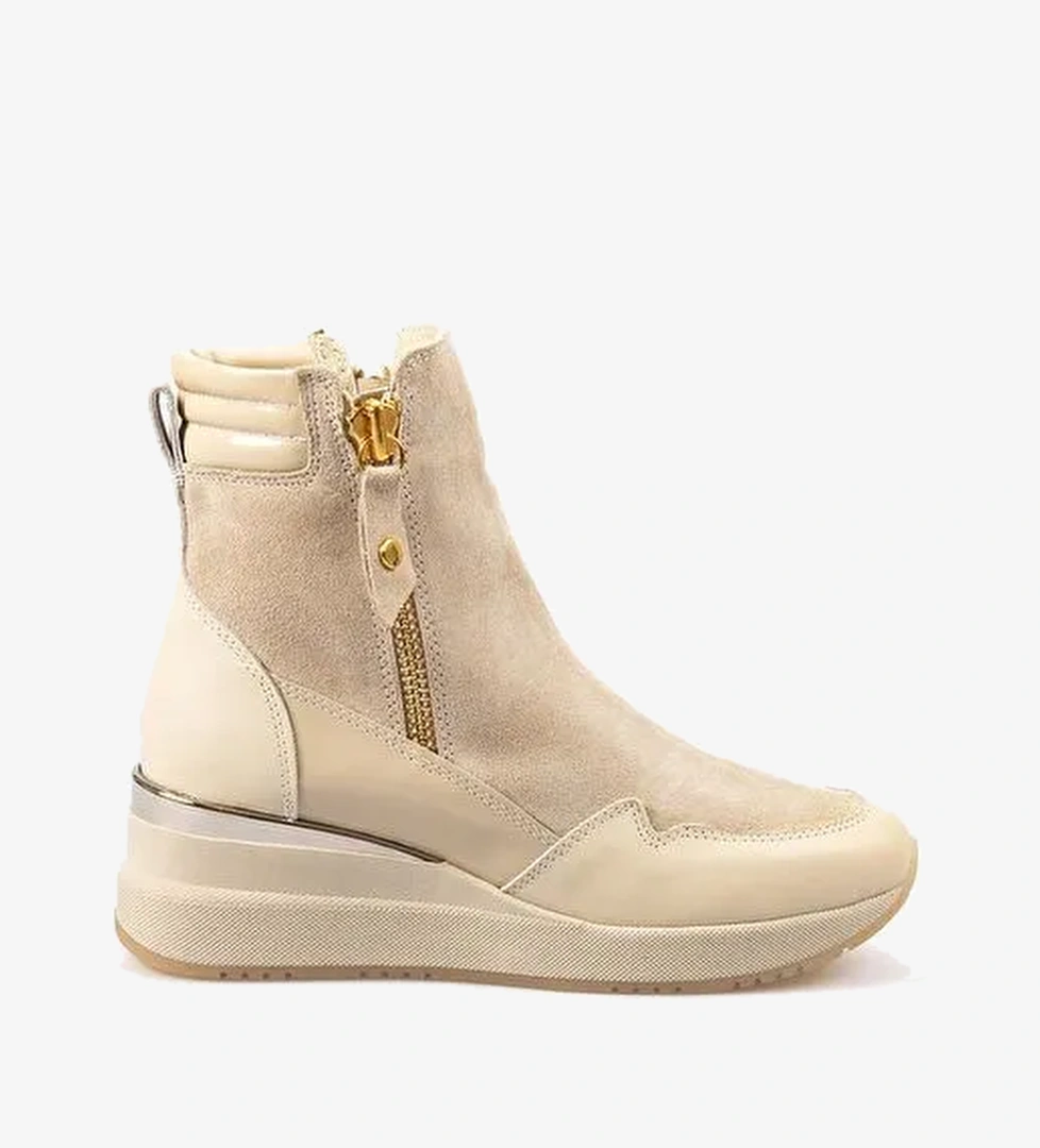 Rouge Hakiki Deri Kadın Fermuarlı Bot 1039 - Görsel 1