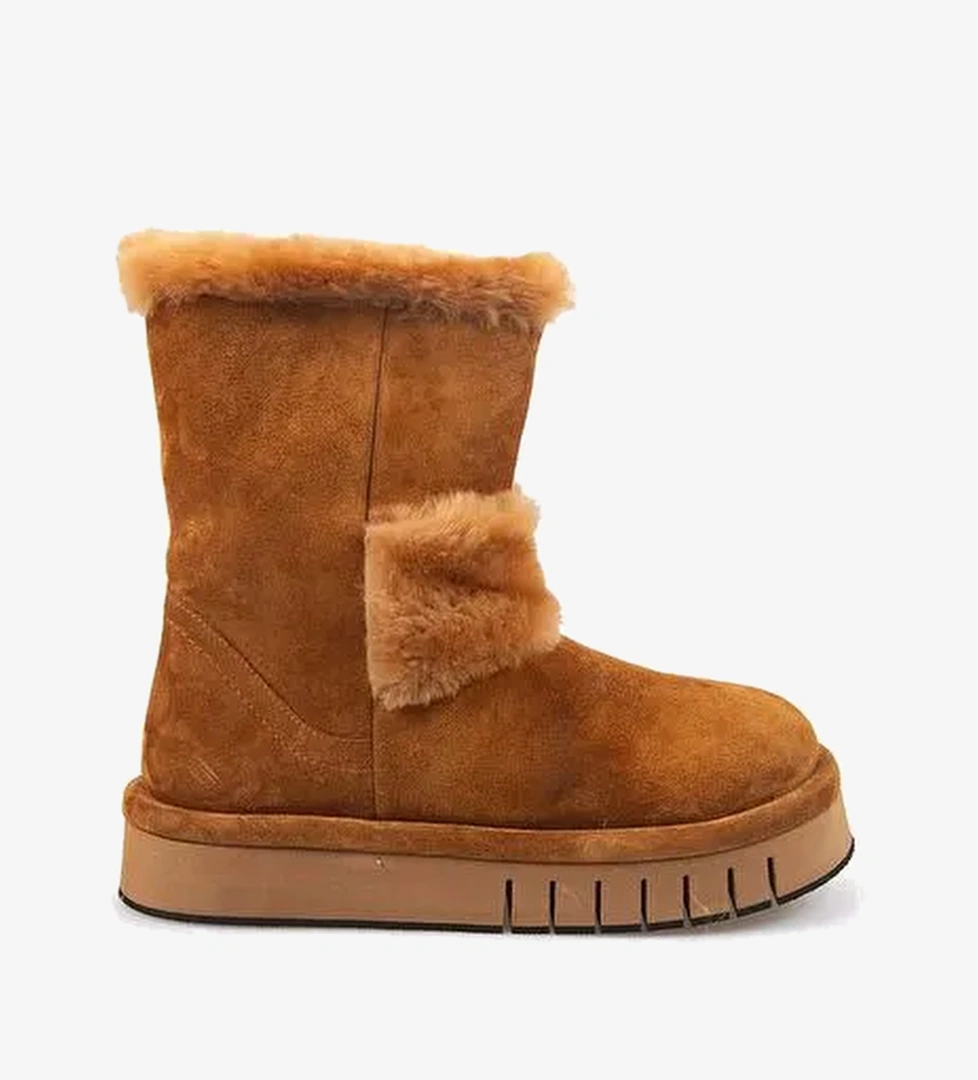 Rouge Hakiki Deri İçi Kürklü Kadın Bot 1070-1 - Görsel 1