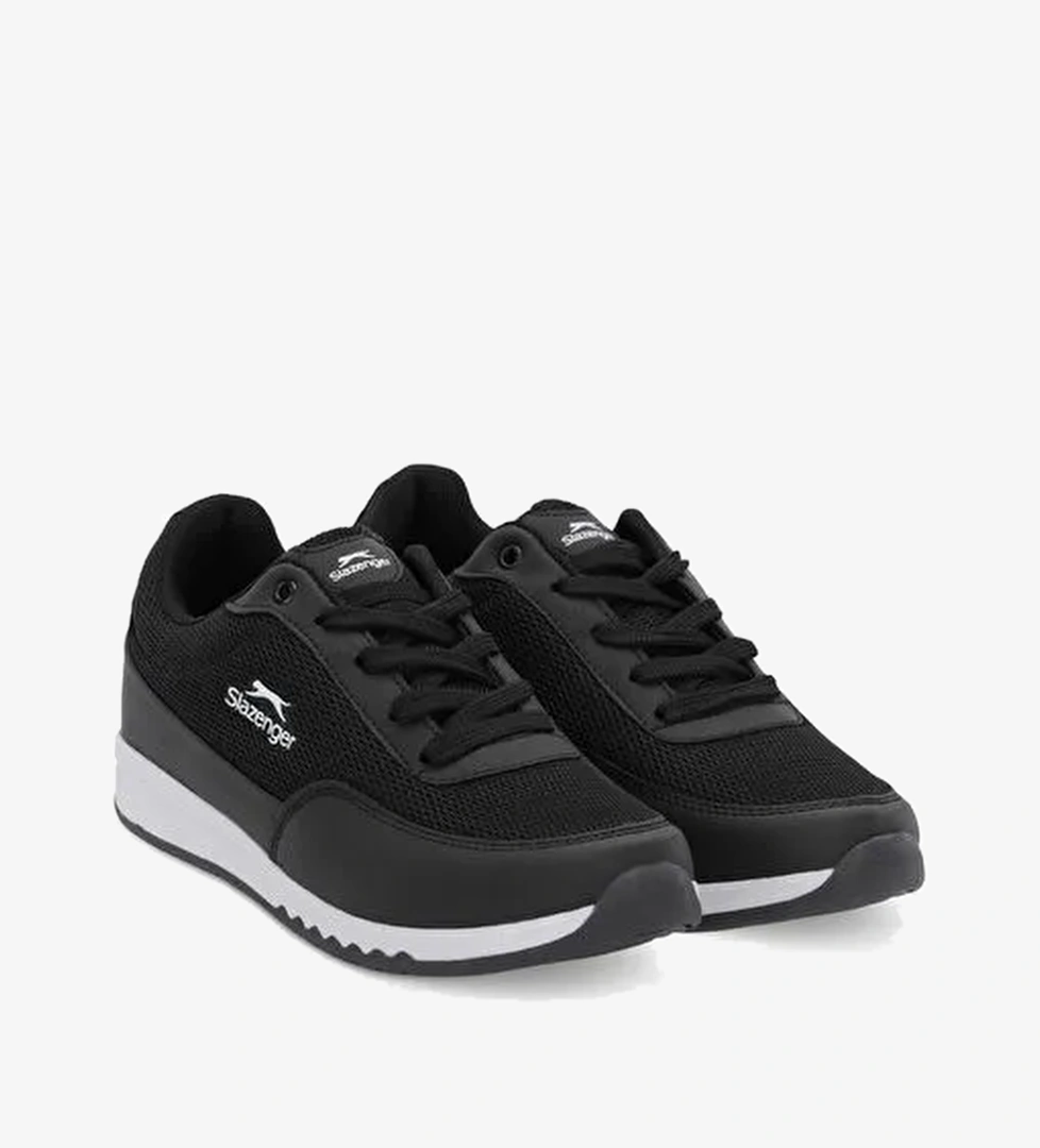Slazenger ANGLE I Kadın Sneaker Ayakkabı Siyah / Beyaz - Görsel 1