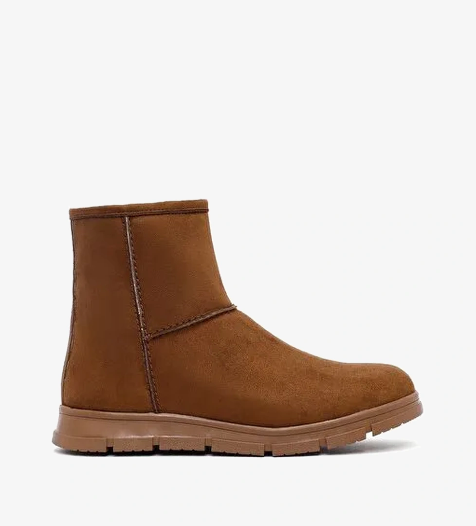 Kadın Taba Fermuarlı Süet Teddy Bot 25WFE250910 - Görsel 1