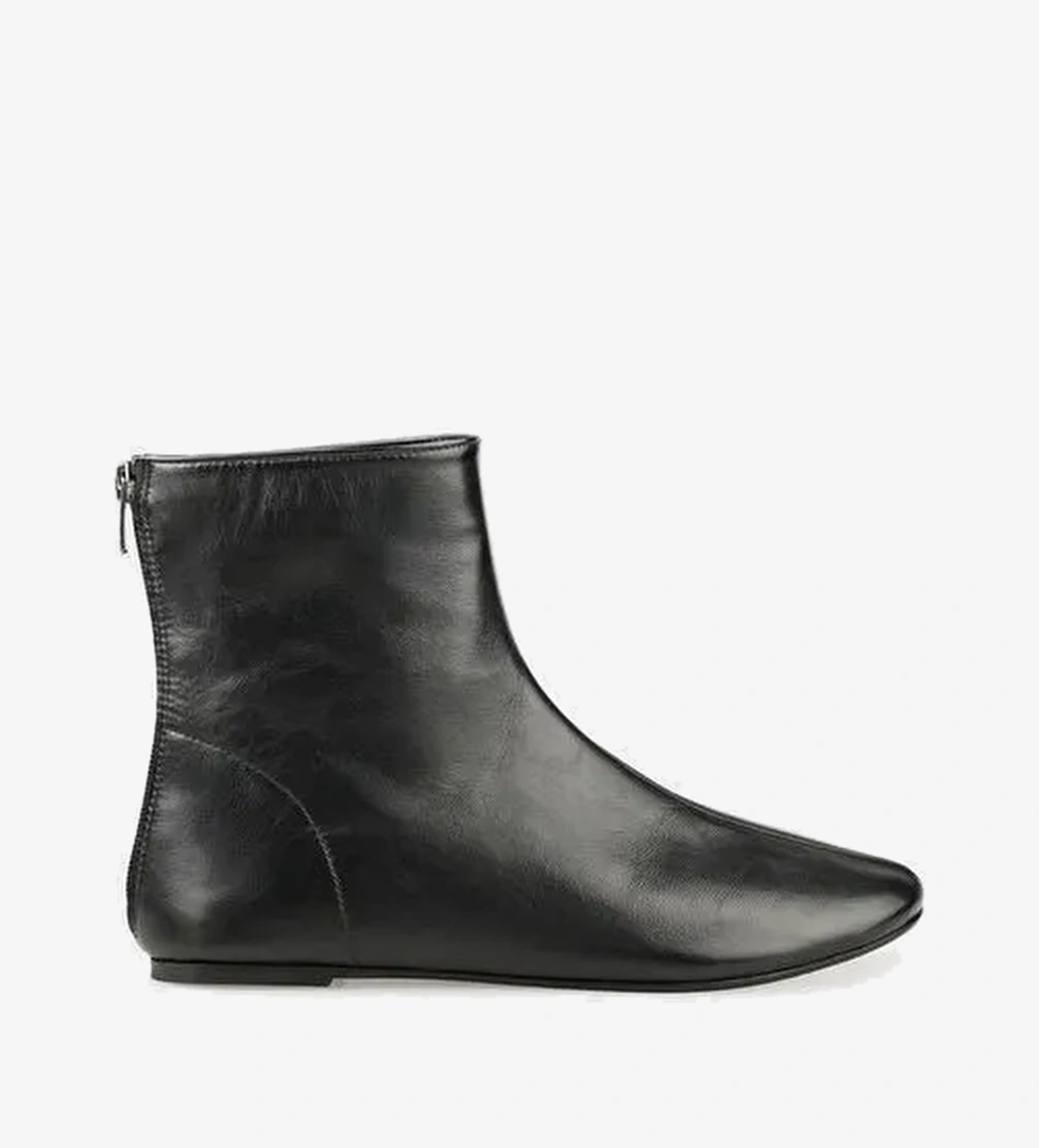 Siyah Deri Kadın Günlük Bot - Görsel 1