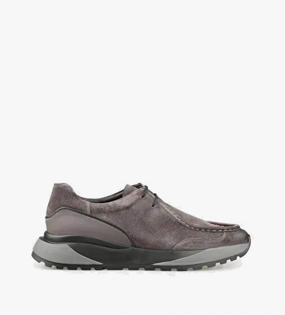 Antrasit Deri Erkek Günlük Ayakkabı - Görsel 1